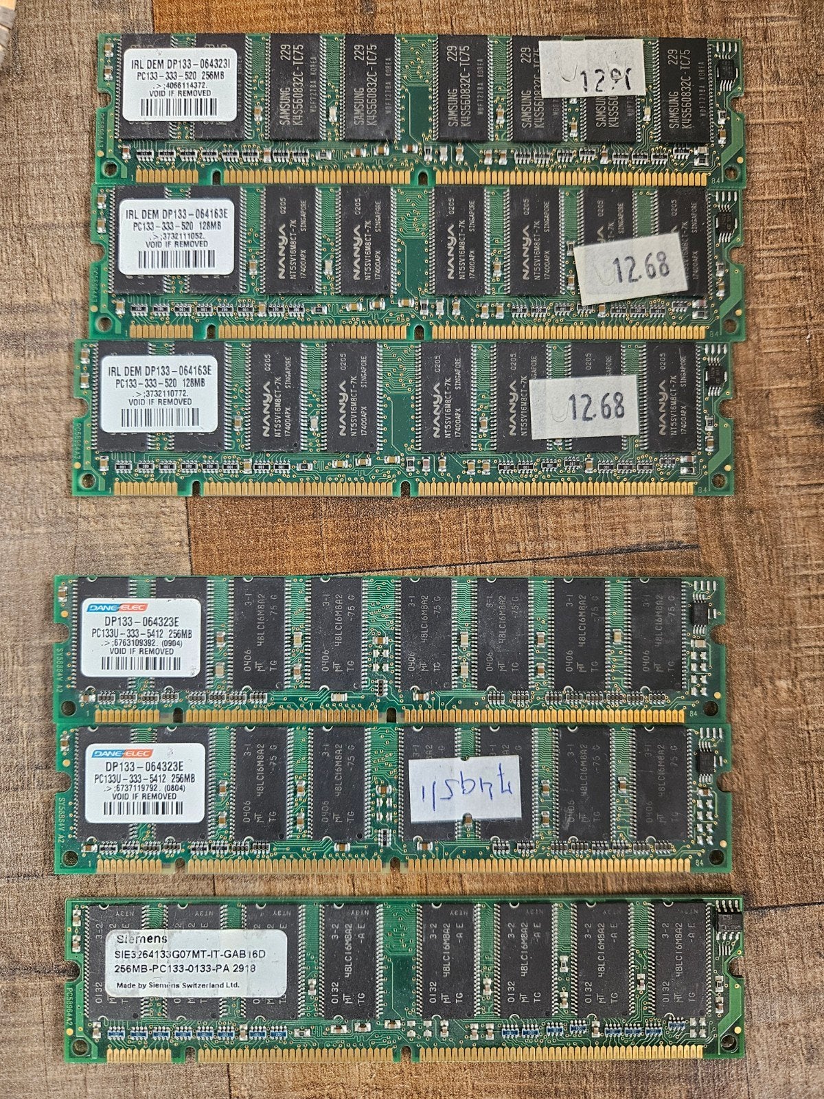 DDR RAM Geheugenmodules - Diverse Capaciteiten, Ophalen, DDR, PC133, PC2100 (266MHz), Desktop