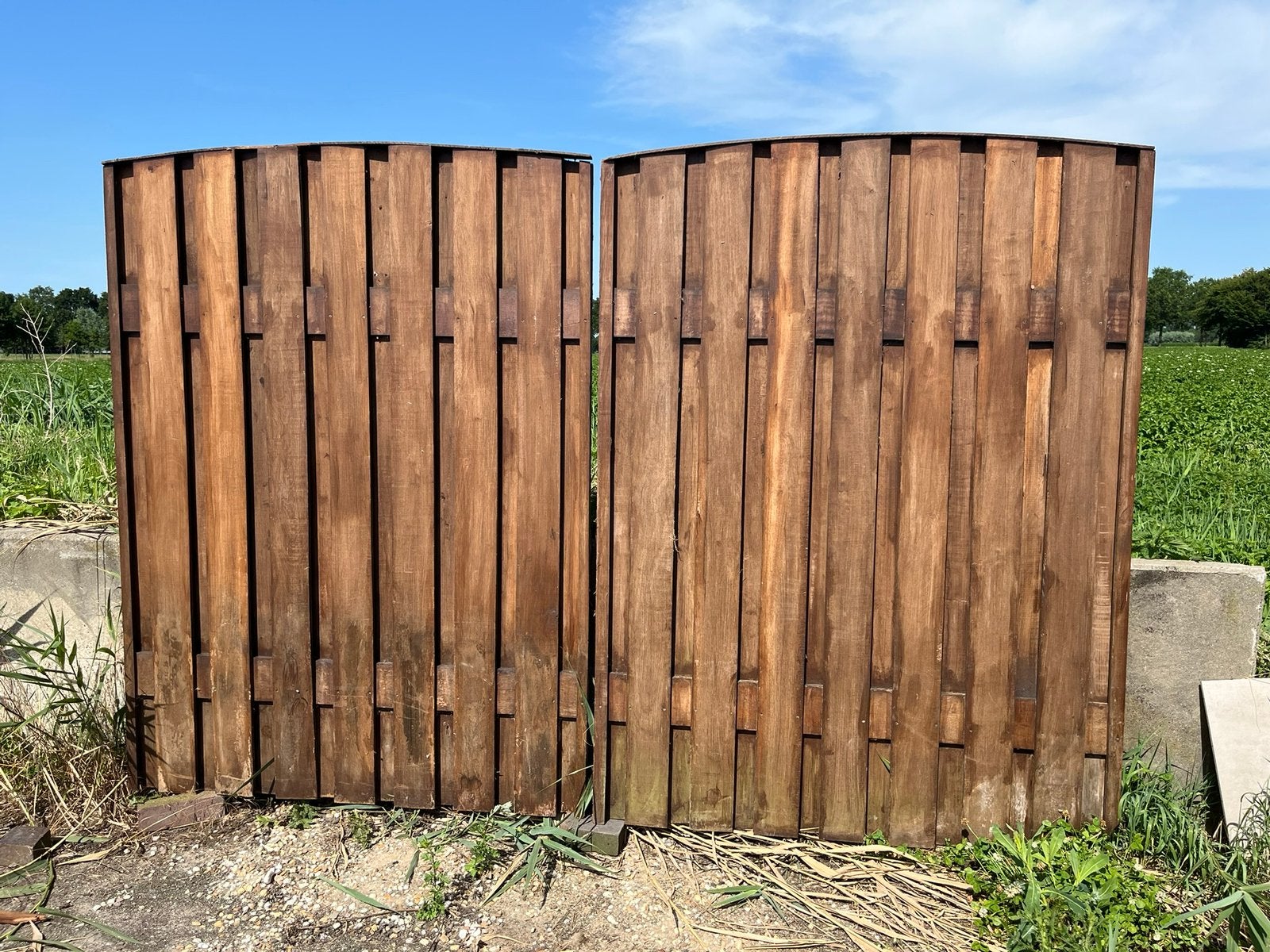 Schutting hardhout, Tuin en Terras, Schuttingen, Ophalen, Minder dan 3 meter, Hout, 1 tot 2 meter
