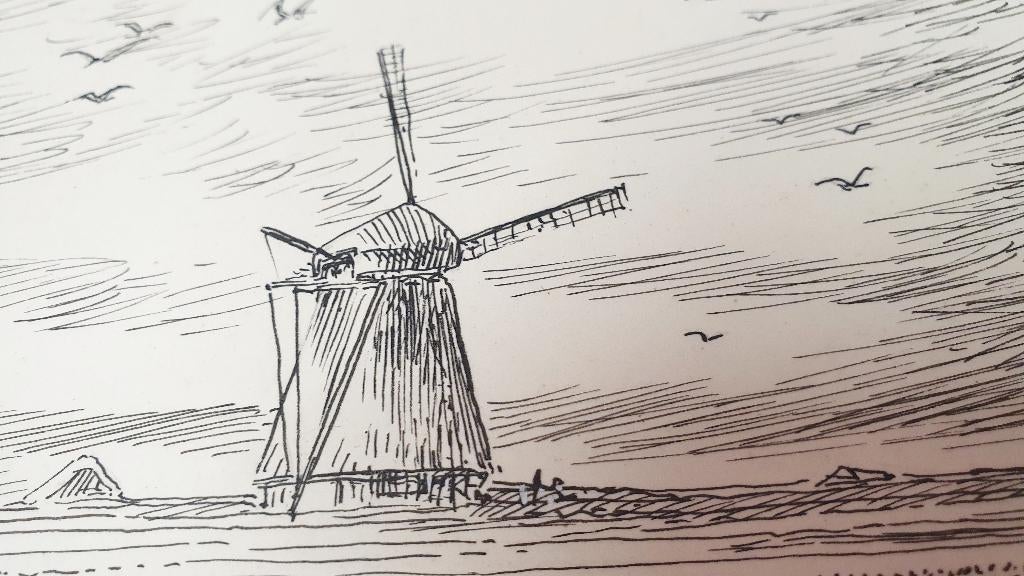 Voorjaarsklanken - Pentekening H.H. Prahl, Antiek en Kunst, Ophalen of Verzenden