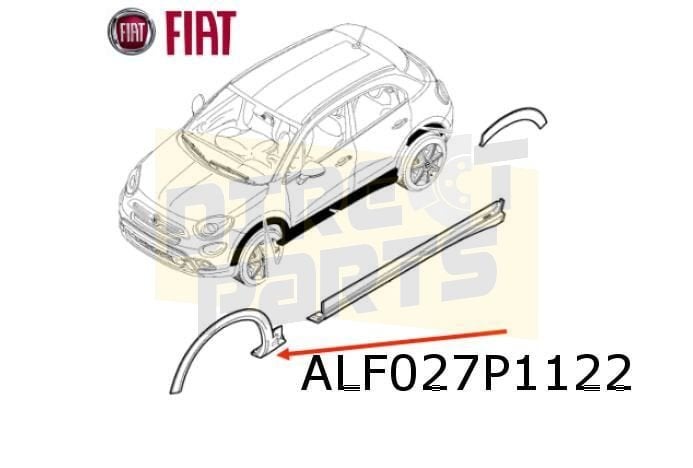 Fiat 500X wielkuiplijst Rechts voor Origineel! 735759145