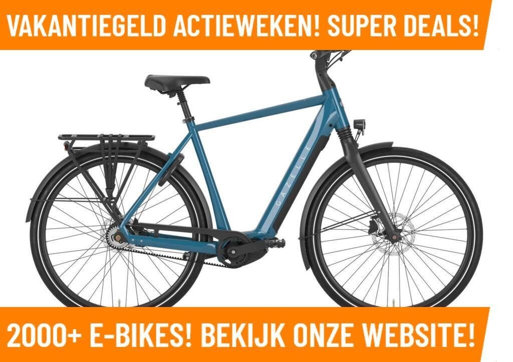 Gazelle Chamonix C5 HMS Elektrische fiets met midden motor!, Gazelle, Ophalen of Verzenden, Zo goed als nieuw, 50 km per accu of meer