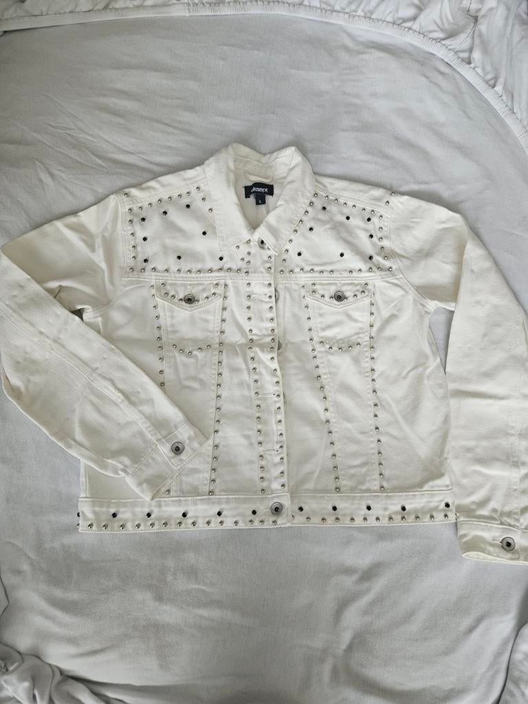 Wit jeans jasje met studs maat L vande Shoeby, Ophalen of Verzenden, Zo goed als nieuw, Maat 38/40 (M), Wit
