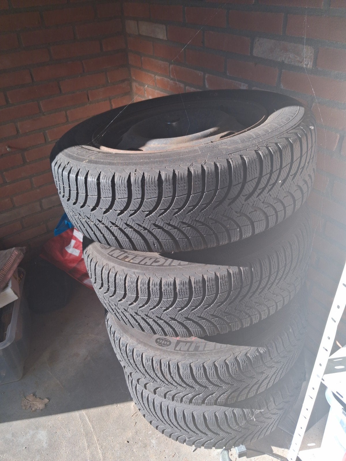 winterbanden  michelin 195/55 R 16, Ophalen, Gebruikt