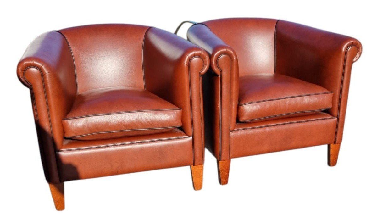 2x Chesterfield club fauteuil NIEUWSTAAT + BEZORGING GRATIS