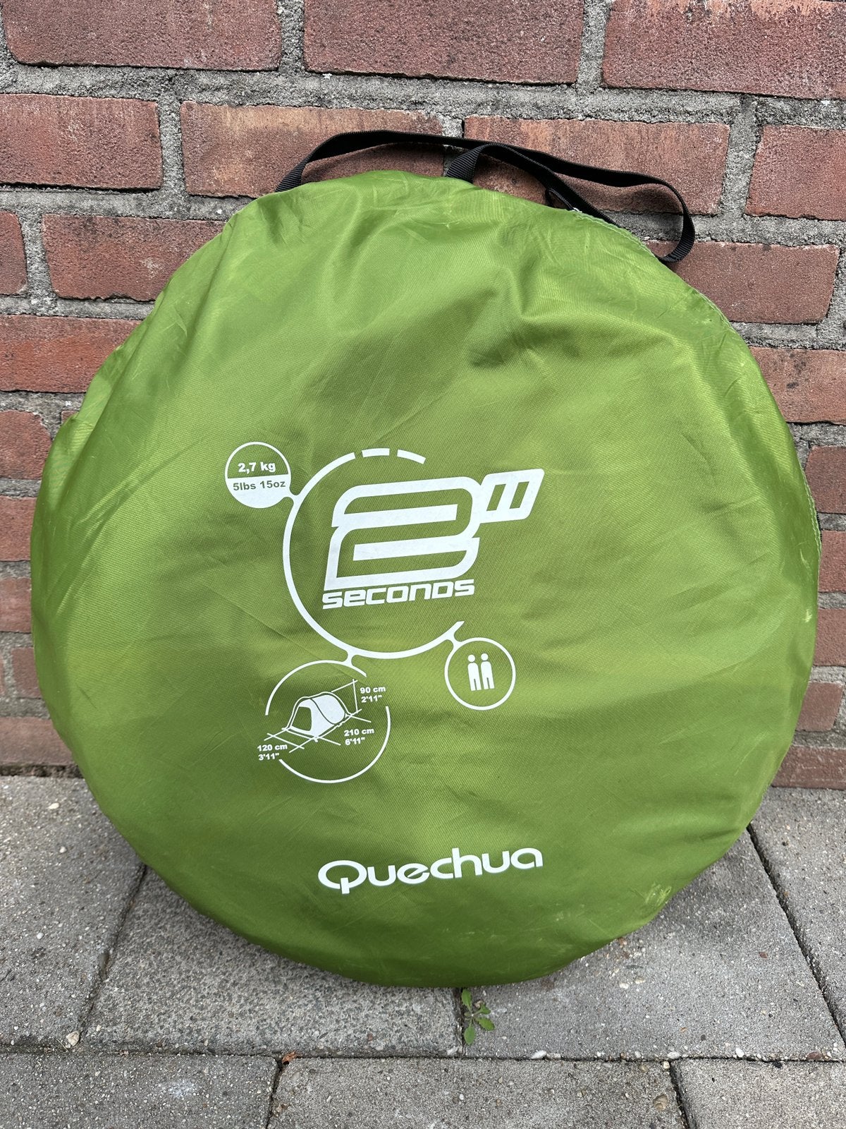 Quechua 2 Seconds pop-up tent 2persoons, Ophalen, Zo goed als nieuw, Tot en met 2