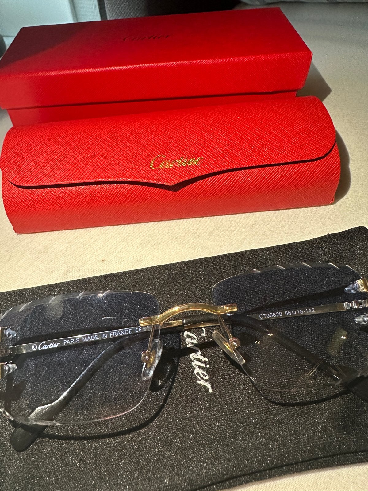 Cartier Bril - licht blauw nieuw, Overige merken, Zwart, Ophalen of Verzenden, Zo goed als nieuw