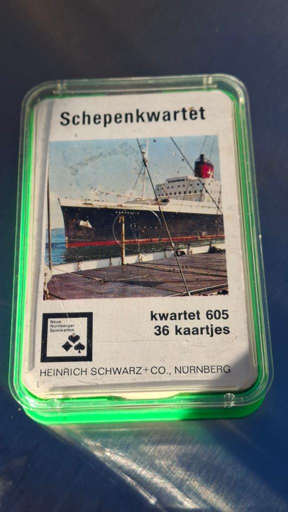 Oud Technisch Schepenkwartet - Compleet Maritiem Spel, Verzamelen, Scheepvaart, Ophalen of Verzenden, Gebruikt, Overige typen