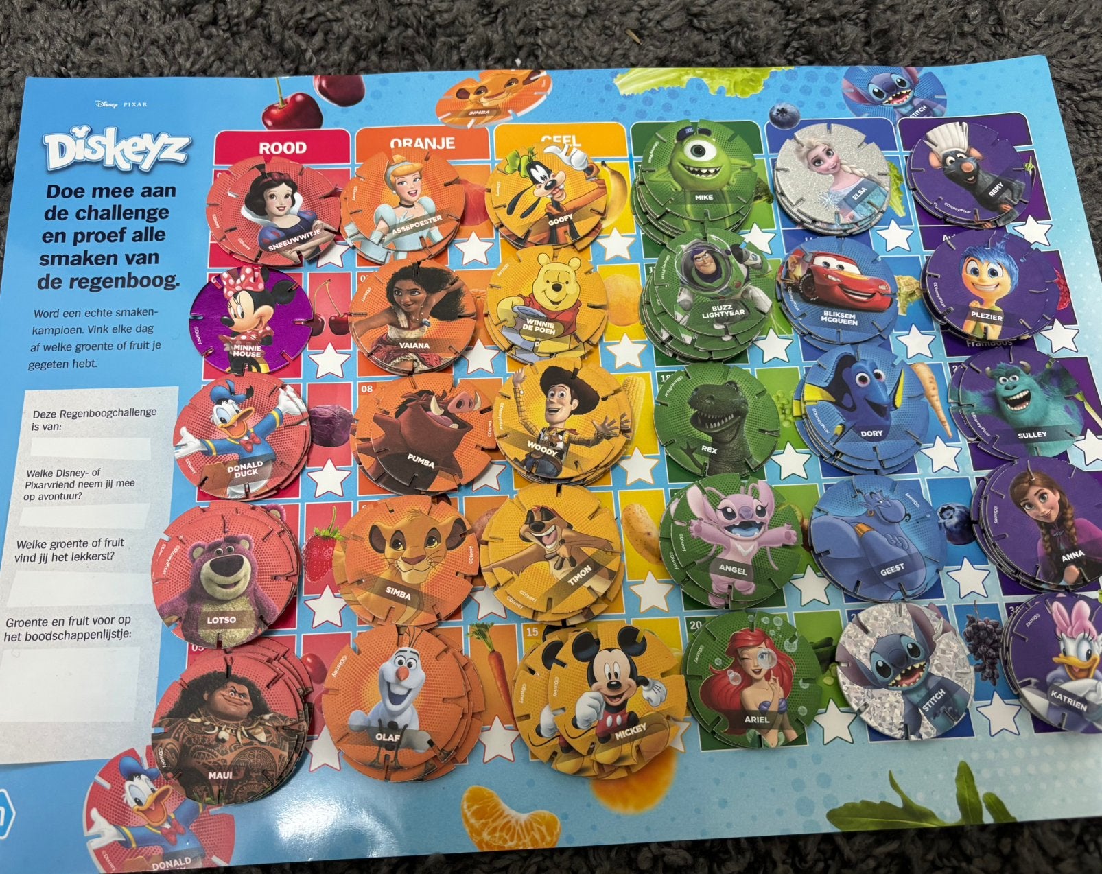 Full set diskeys ( disney ), Ophalen of Verzenden, Minder dan 500 stukjes, Zo goed als nieuw