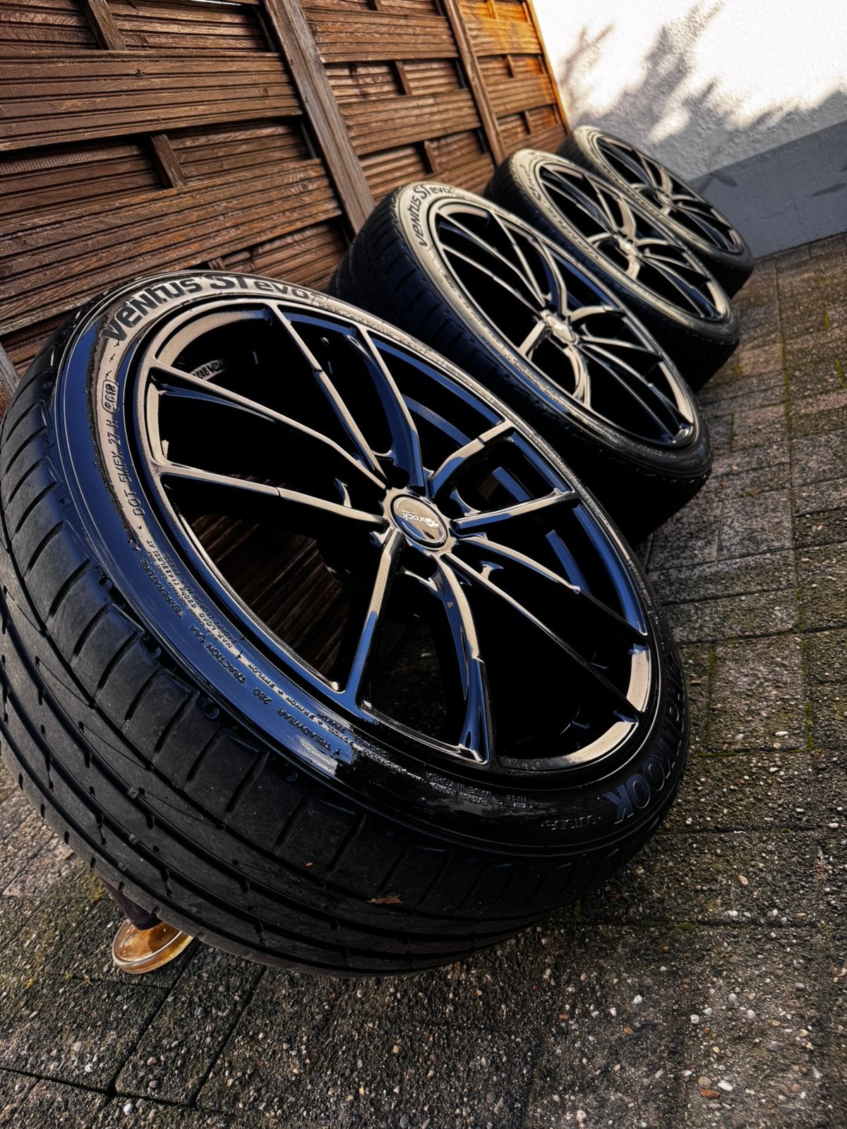 19 Inch BROCK Alloy velgen 5X112 HANKOOK Zomerbanden, Banden en Velgen, Ophalen, 19 inch, Zomerbanden