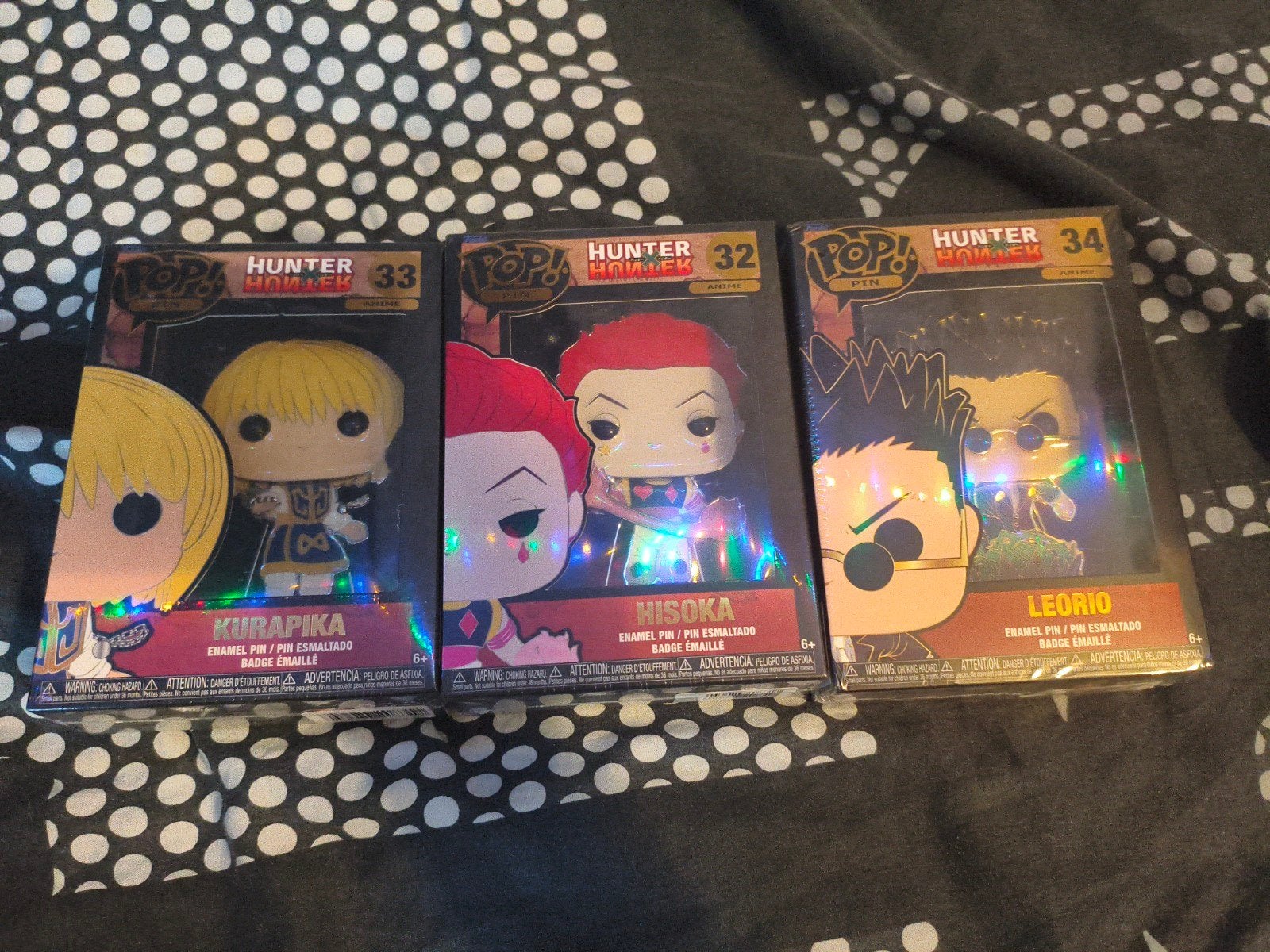 Funko Pop! Hunter x Hunter Pins - Leorio, Hisoka, Kurapika, Ophalen of Verzenden, Nieuw