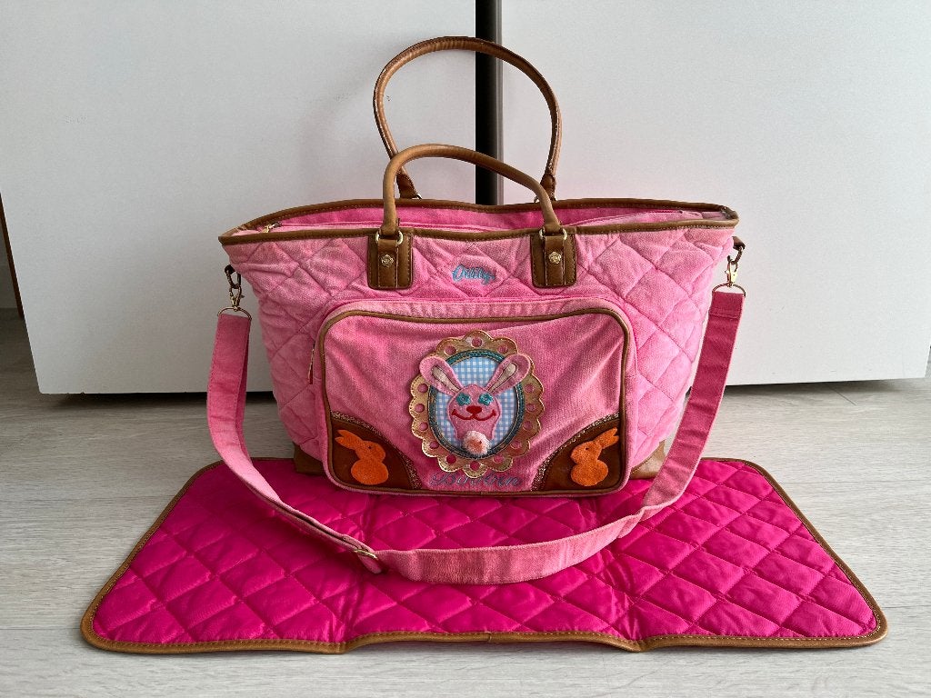 NIEUW Oilily Bobbin Bunny Luiertas Tas Diaperbag Schooltas, 40 tot 60 cm, Minder dan 35 cm, Zo goed als nieuw, Roze