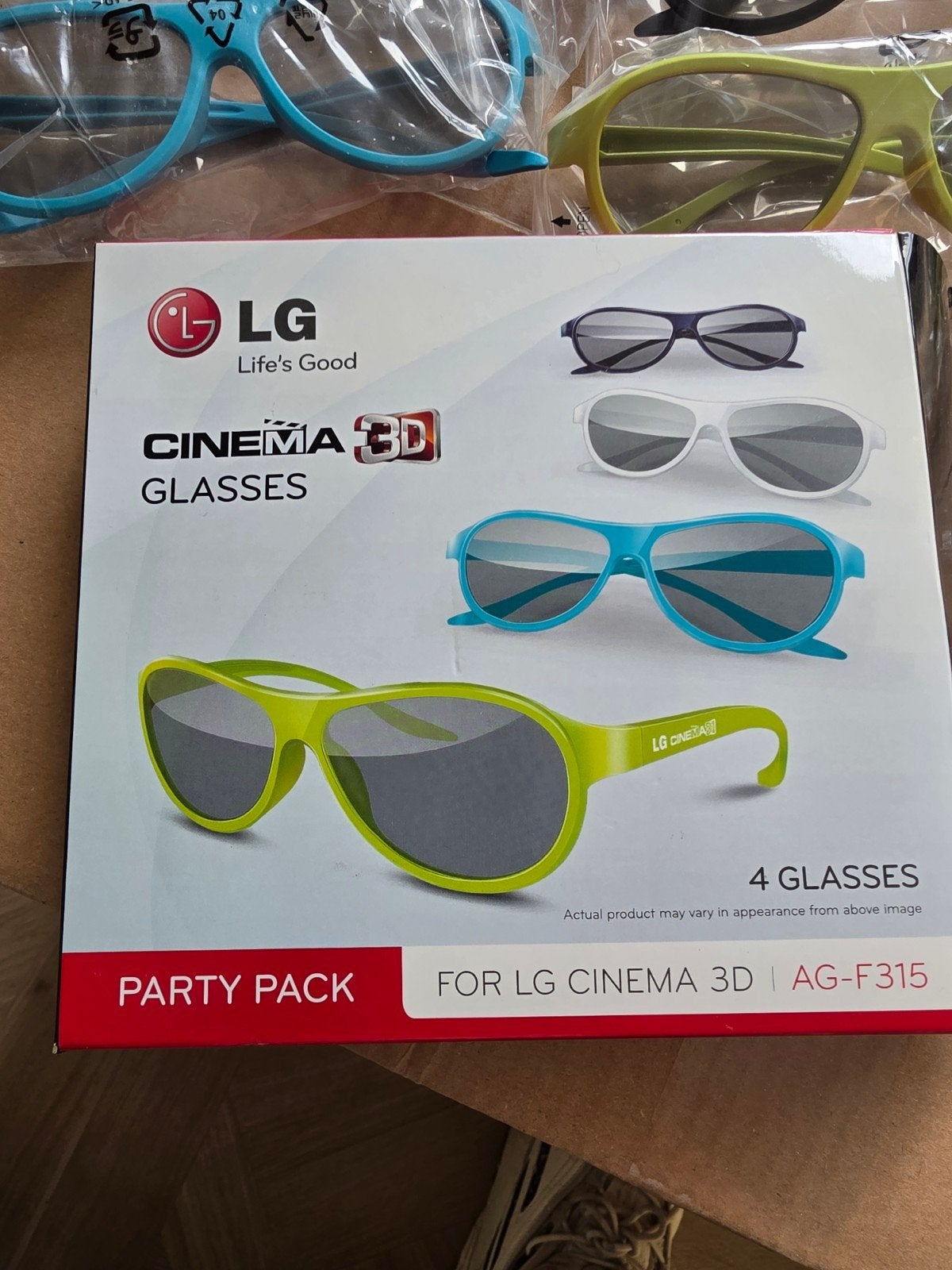 Nieuw LG Cinema 3D Brillen Party Pack - 4 Stuks, Ophalen of Verzenden, Nieuw