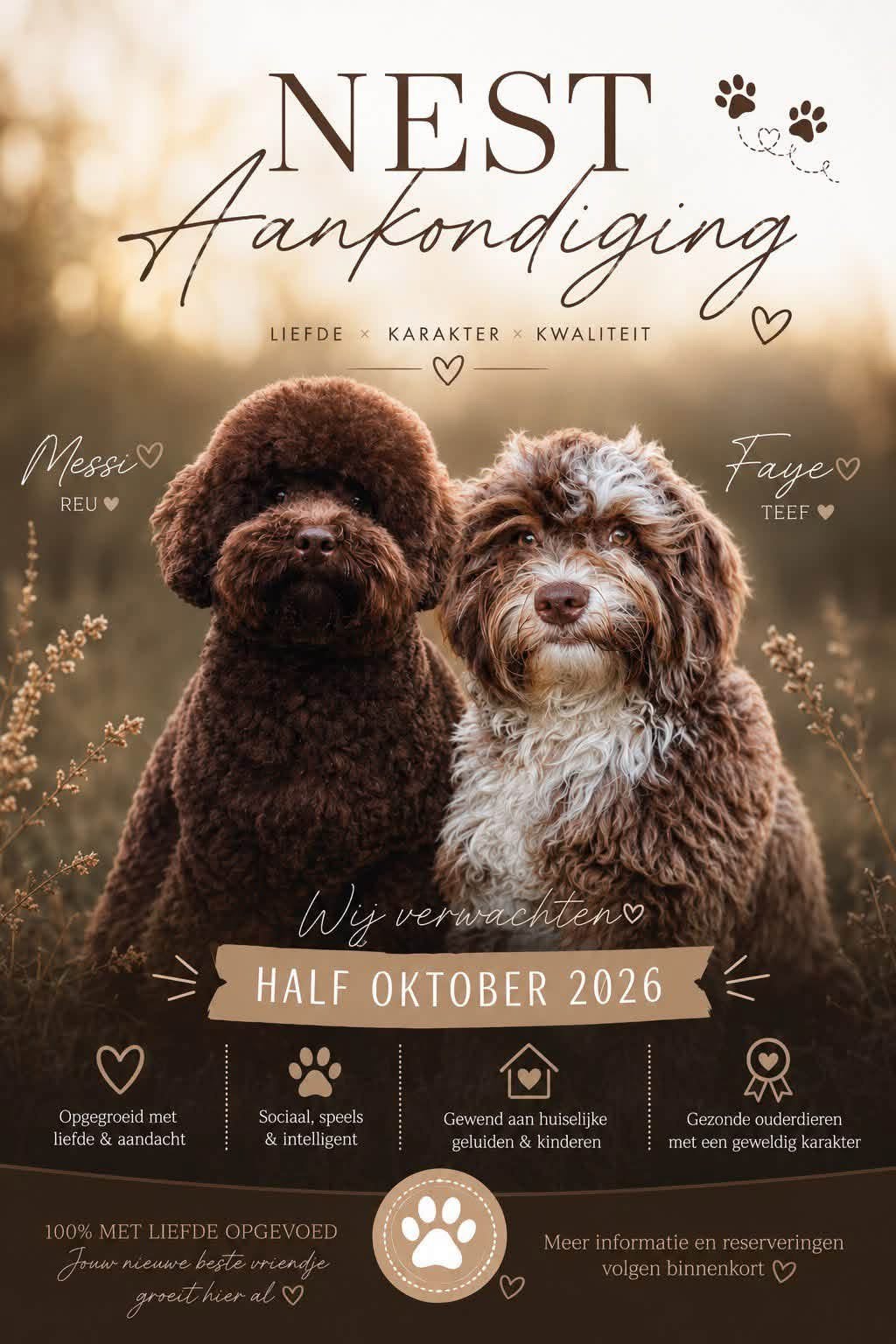 Mini labradoodle x toy poedel pups, Poedel, Parvo, 8 tot 15 weken, Meerdere