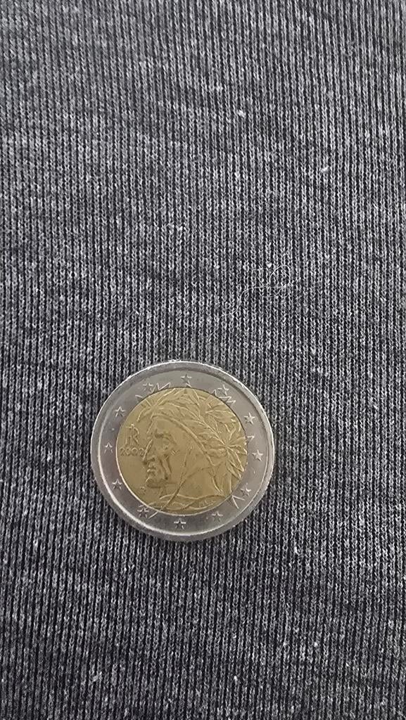 2 Euro munt Italië Dante Alighieri, Postzegels en Munten, Munten | Europa | Euromunten, Ophalen of Verzenden, Italië, 2 euro, Losse munt