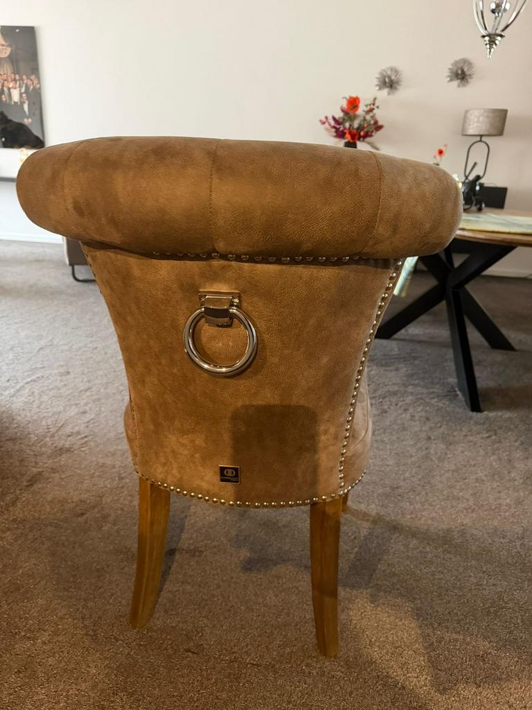 Zes Prachtige Eric Kuster style eetkamerstoelen, Ophalen of Verzenden, Zo goed als nieuw, Stof, Vijf, Zes of meer stoelen