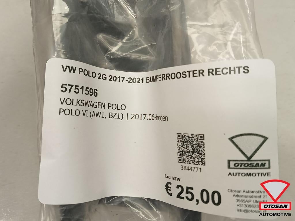 VW Polo 2G 2017-2021 Bumperrooster Rechts, Auto-onderdelen, Gebruikt, Volkswagen, Volkswagen AG, Berliner Ring 2
38440  Wolfsburg, DE