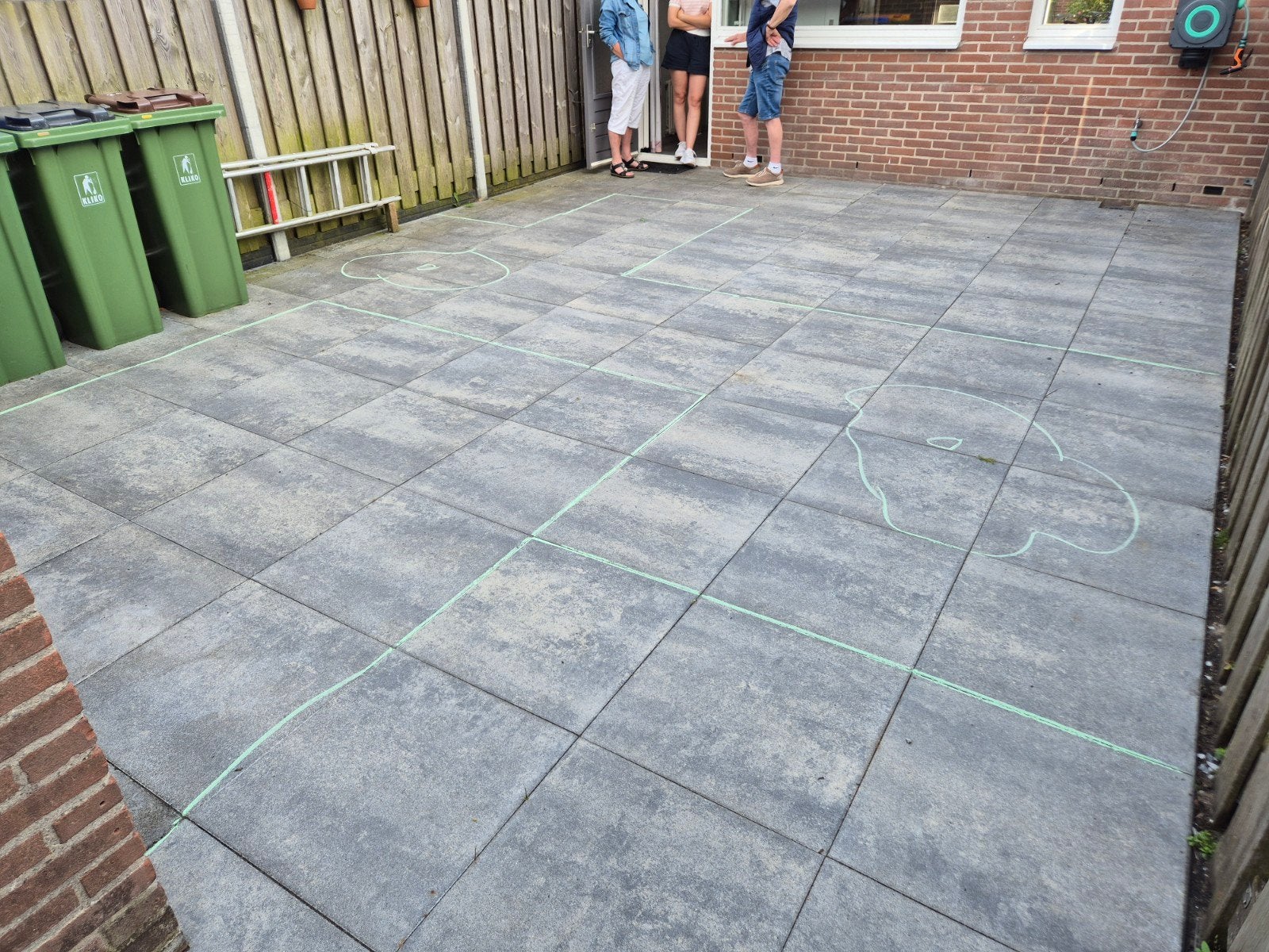 Terrastegels/tuintegels antraciet., Ophalen, Gebruikt, 10 m² of meer, Beton