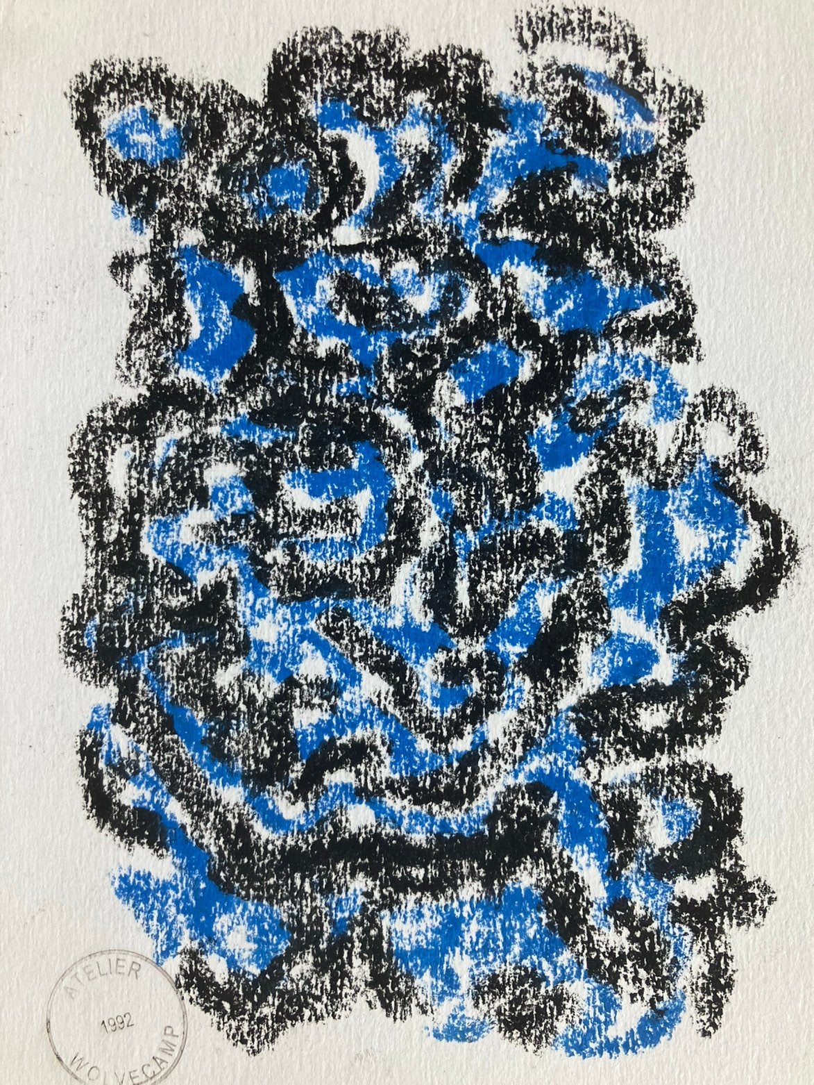 Theo Wolvecamp-Origineel met atelierstempel-Nieuw ingelijst, Antiek en Kunst, Ophalen of Verzenden, Overige onderwerpen, Papier