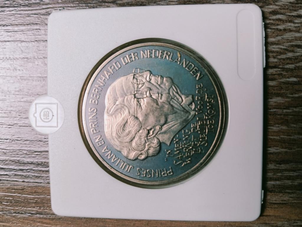 2 1/2 ECU Juliana & Bernhard 1994, Postzegels en Munten, Munten | Nederland, Koningin Juliana, Losse munt, Geboorte of Huwelijk