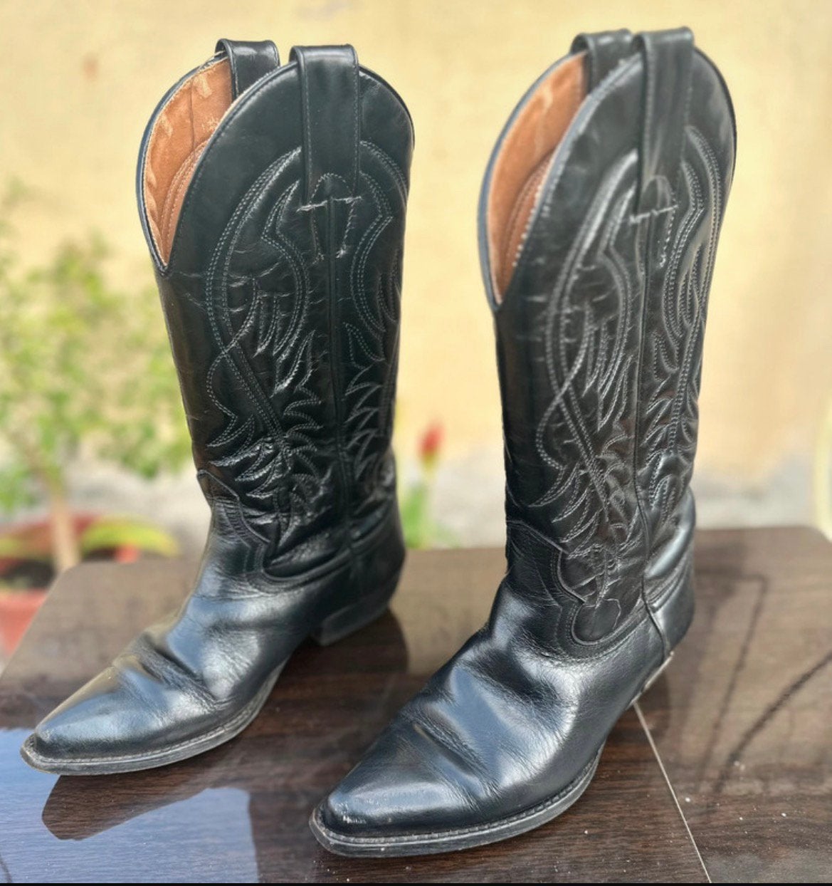 Vintage cowboy laarzen, Kleding | Dames, Schoenen, Hoge laarzen, Zwart, Ophalen of Verzenden, Gedragen