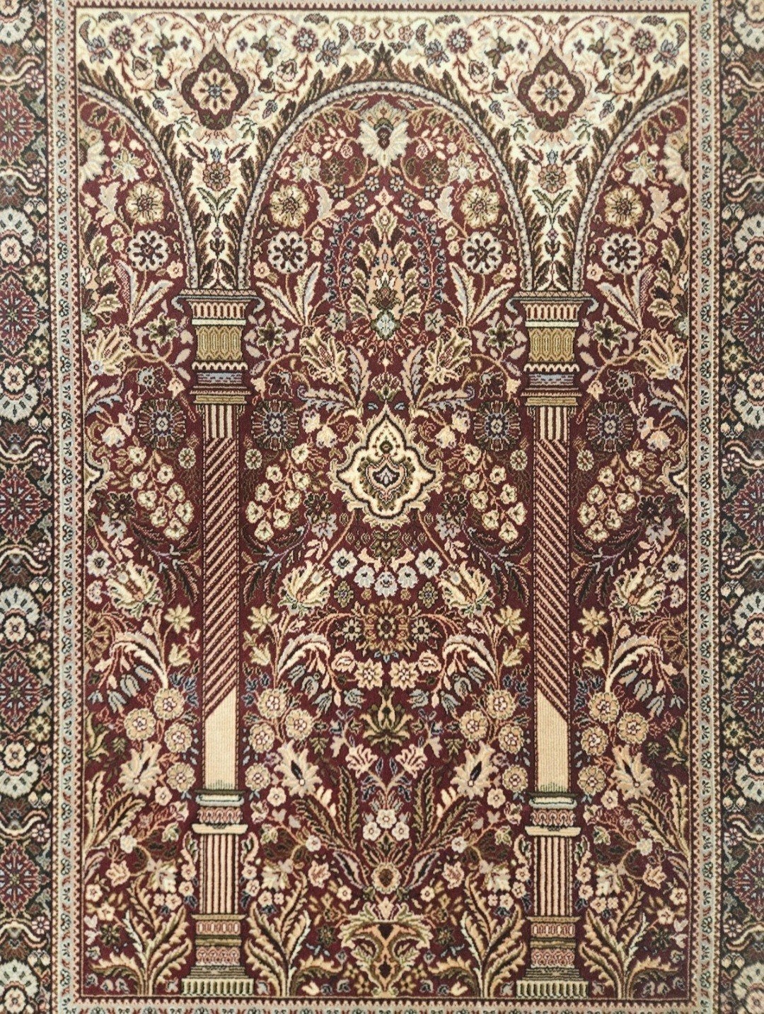 Vintage Perzisch wol Isfahan tapijt Mirab rood 113x161cm, 100 tot 150 cm, Www.hypepopup.nl, Ophalen of Verzenden, Zo goed als nieuw