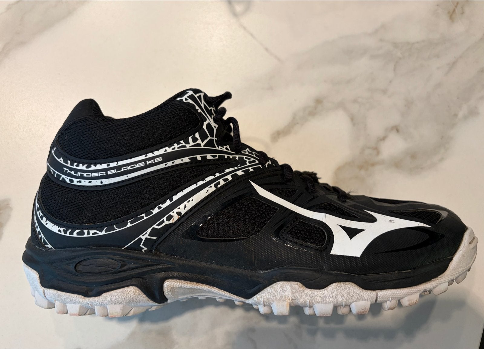 Mizuno Thunder Blade KB veldschoenen - Maat 40.5, Ophalen of Verzenden, Gedragen, Zwart, Sportschoenen