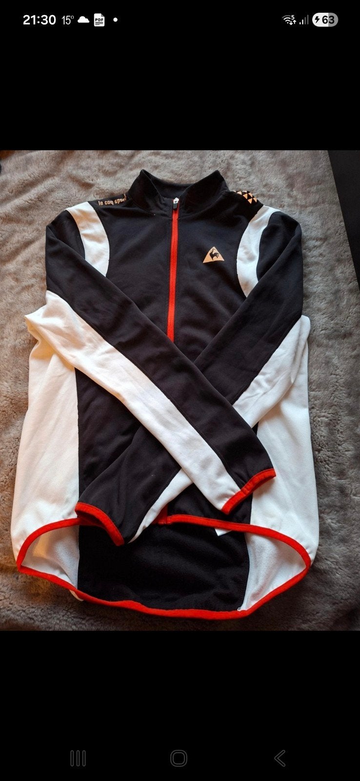Fietsjasje/ wielrenjasje le coq sportif, z.g.a.n. maat M, Maat 38/40 (M), Zwart, Overige typen, Ophalen of Verzenden