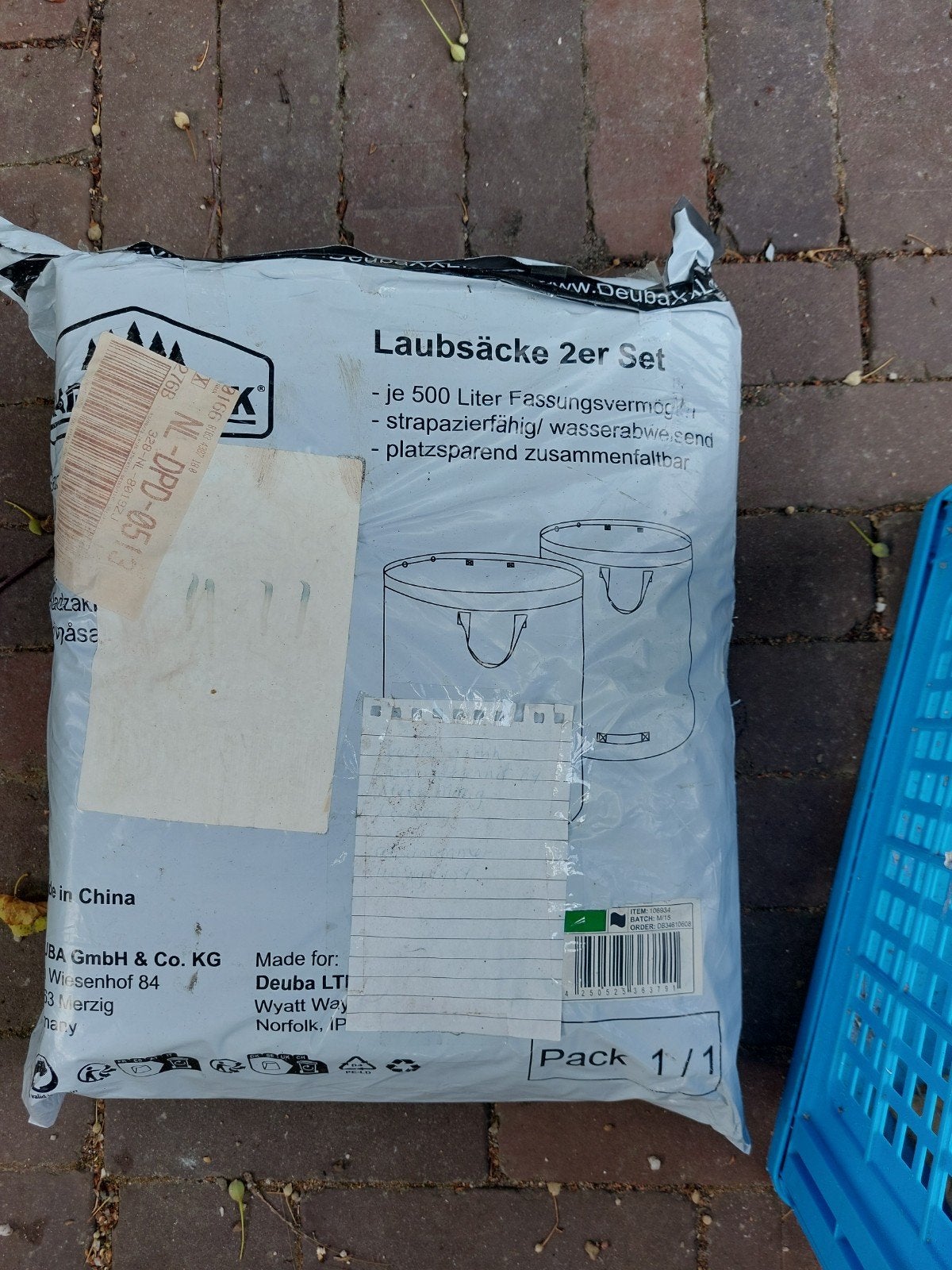 Bigbag 500 liter voor tuin - 2 stuks, Ophalen of Verzenden, Nieuw