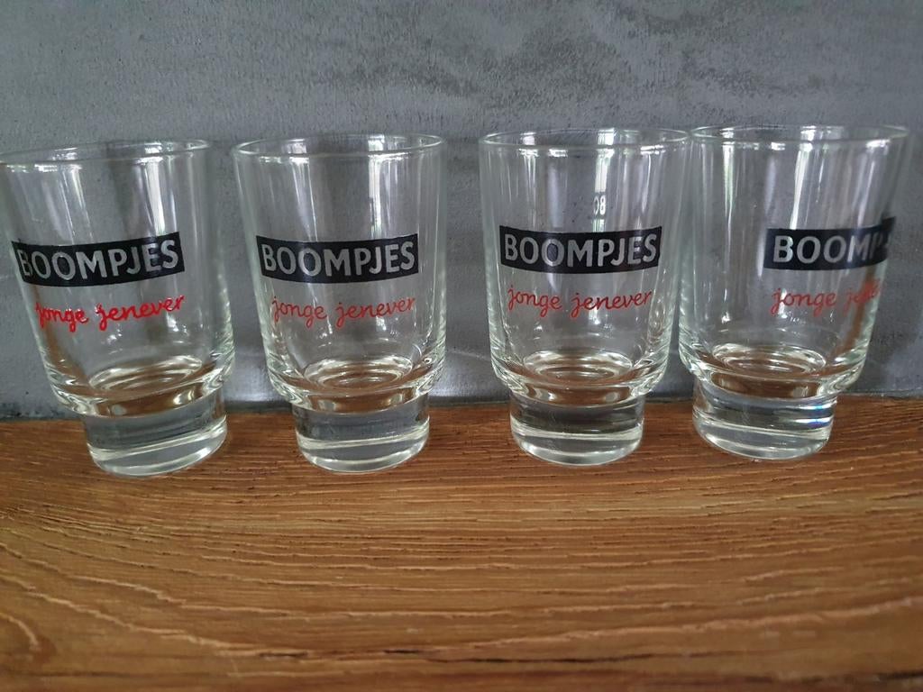 4 boompjes jonge jenever glaasjes, Verzamelen, Ophalen of Verzenden, Zo goed als nieuw