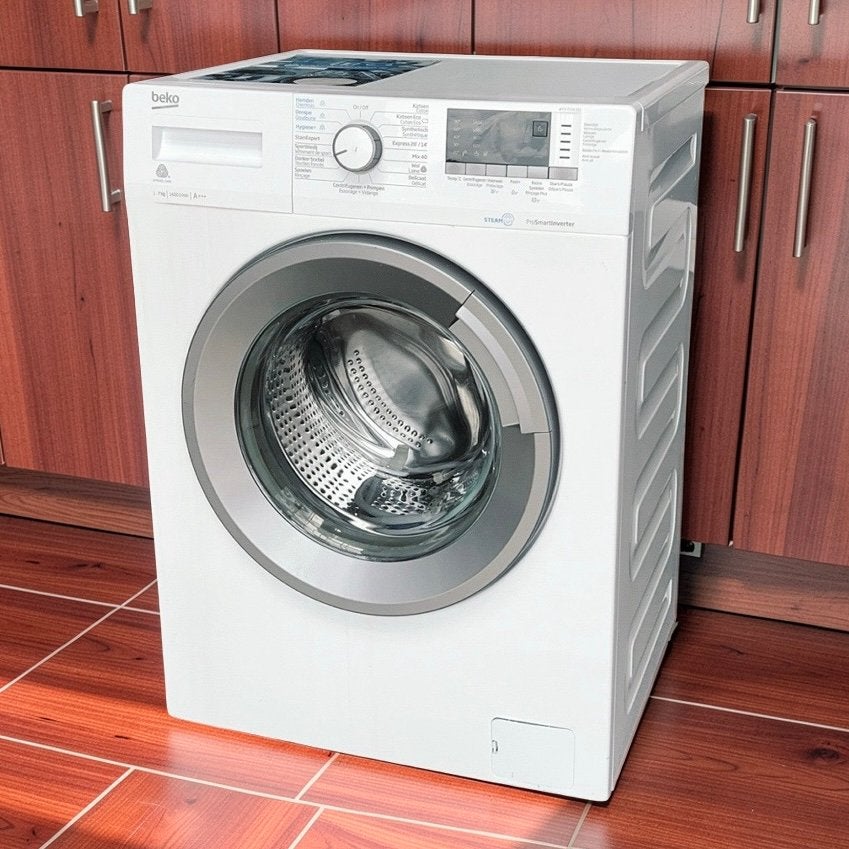 Wasmachine BEKO STEAMCURE 7kg A+++ ProSmart incl Garantie, Ophalen, B, Zo goed als nieuw, 85 tot 90 cm