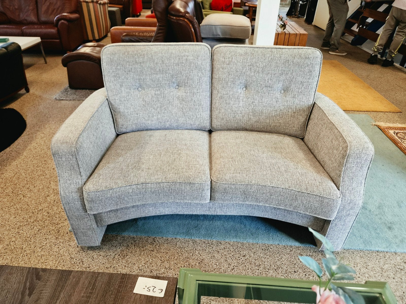 bank grijs stof 150cm, Ophalen, Zo goed als nieuw, Stof