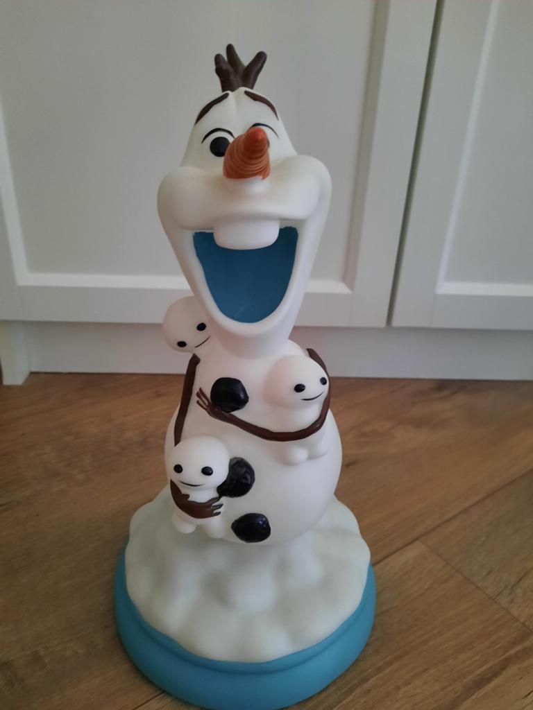 Disney Olaf lamp 32 cm, Ophalen of Verzenden, Overige figuren, Zo goed als nieuw, Beeldje of Figuurtje