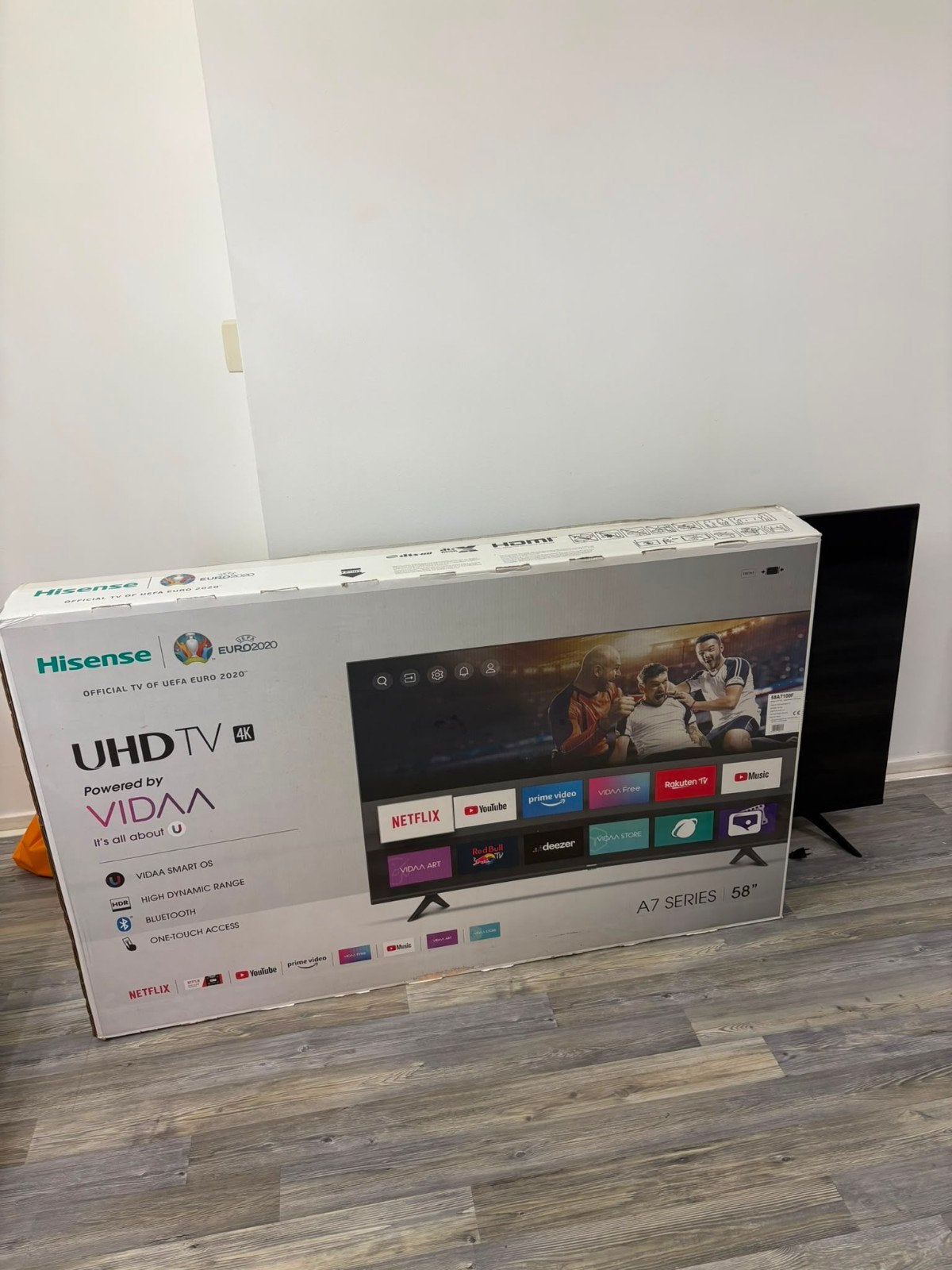 Hisense 58 inch 4K UHD Smart TV A7 Serie, LED, 50 Hz, Zo goed als nieuw, 100 cm of meer