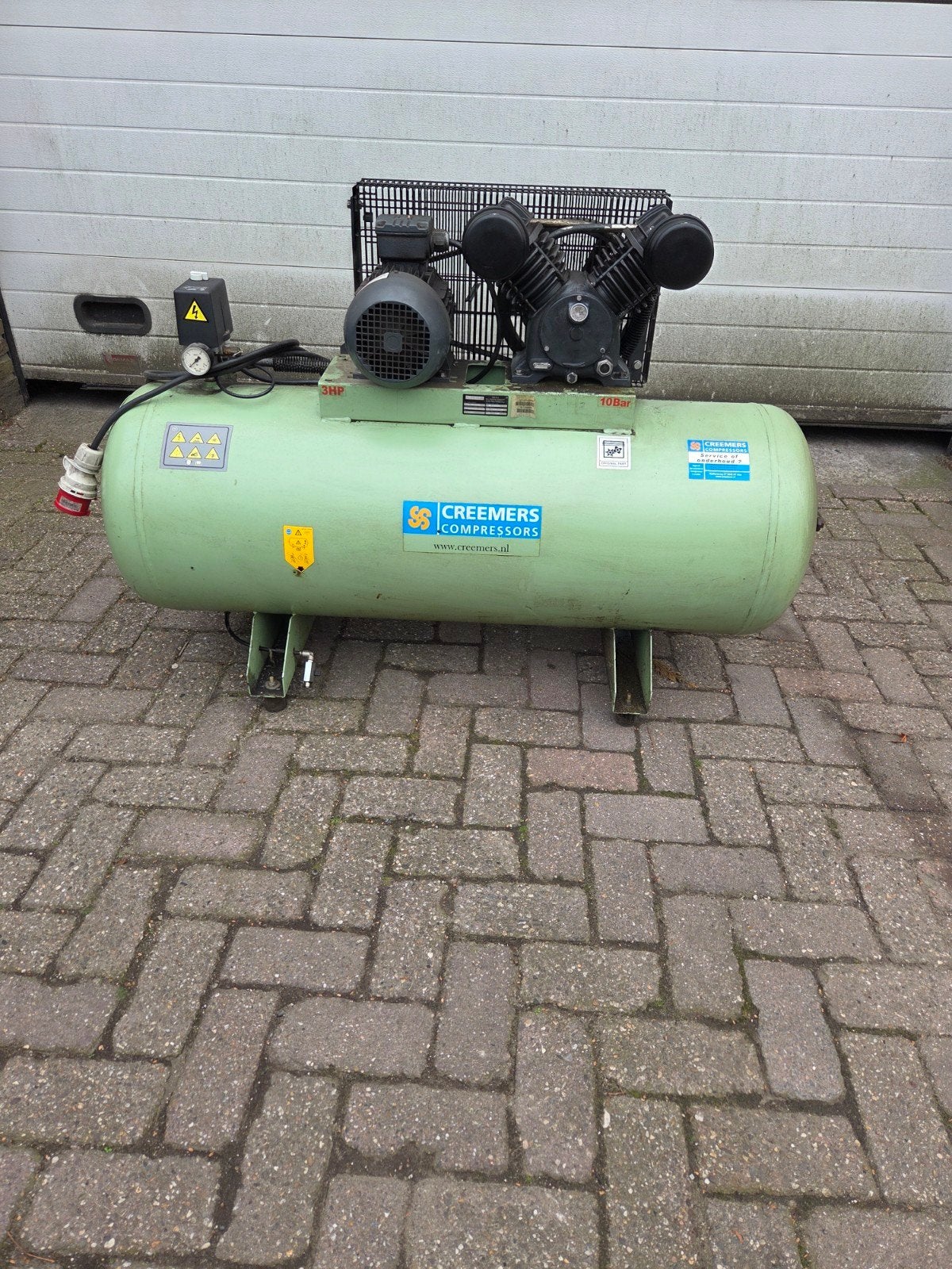 Creemers Compressor CSG 450/200K - Krachtige Luchtcompressor, Ophalen of Verzenden, Gebruikt