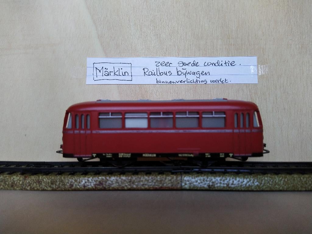 Marklin Railbus bijwagen incl doos, Hobby en Vrije tijd, Modeltreinen | H0, Ophalen of Verzenden, Zo goed als nieuw, Gelijkstroom