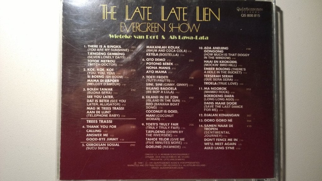 Wieteke van Dort & Ais Lawalata - The Late Late Lien Evergre, Cd's en Dvd's, Cd's | Nederlandstalig, Ophalen of Verzenden, Zo goed als nieuw
