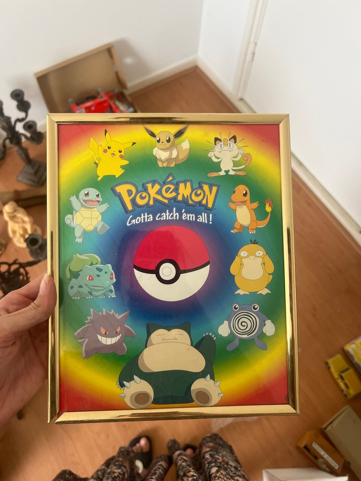 Ingelijste Pokémon poster - Gotta Catch 'Em All!, Ophalen of Verzenden, Gebruikt, Overige typen