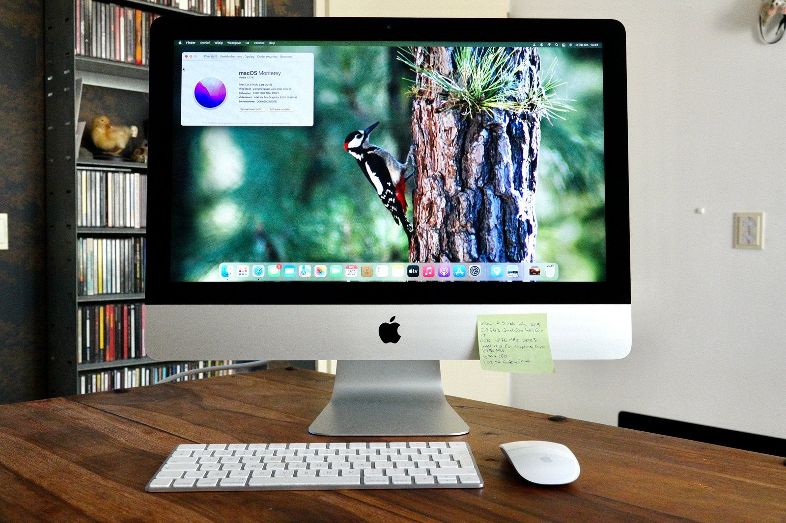 Apple iMac 21.5" Full HD (eind 2015) – i5 / 8GB / 1TB Fusion, Ophalen, HDD en SSD, 2 tot 3 Ghz, 8 GB