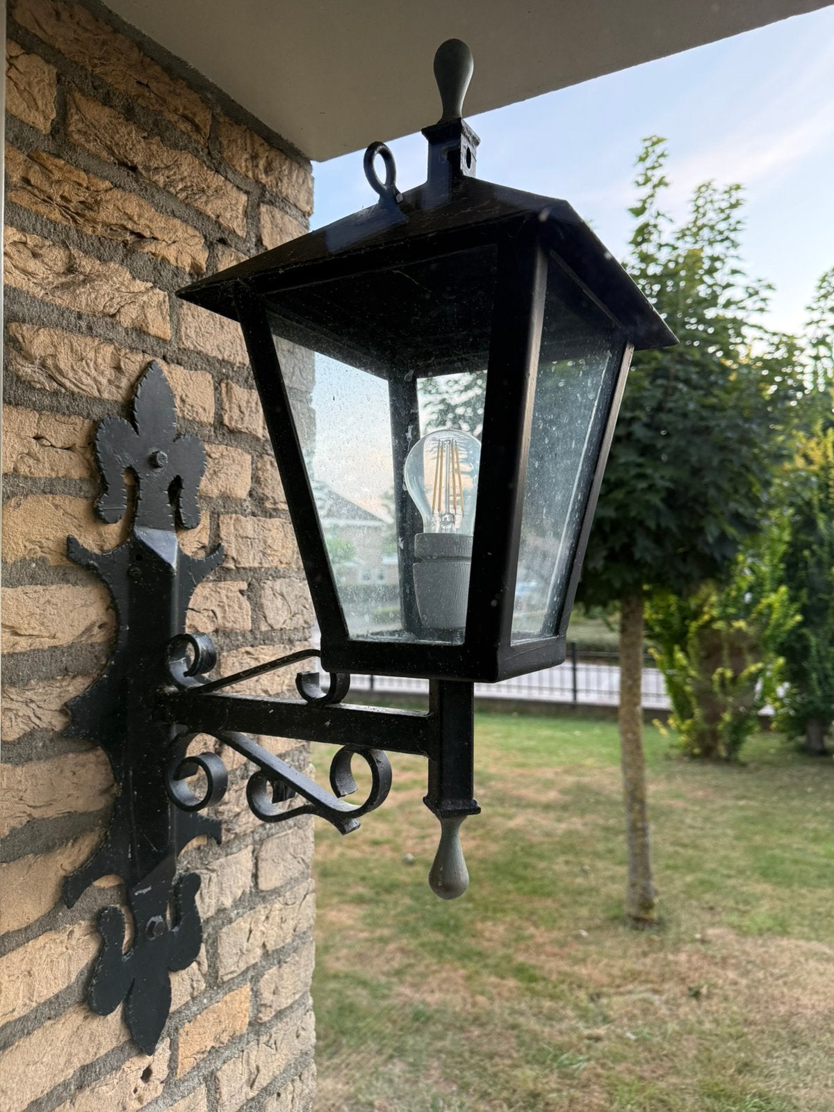Smeedijzeren hanglamp – landelijke/klassieke stijl, Ophalen, Wandlamp, 50 tot 250 watt, IJzer
