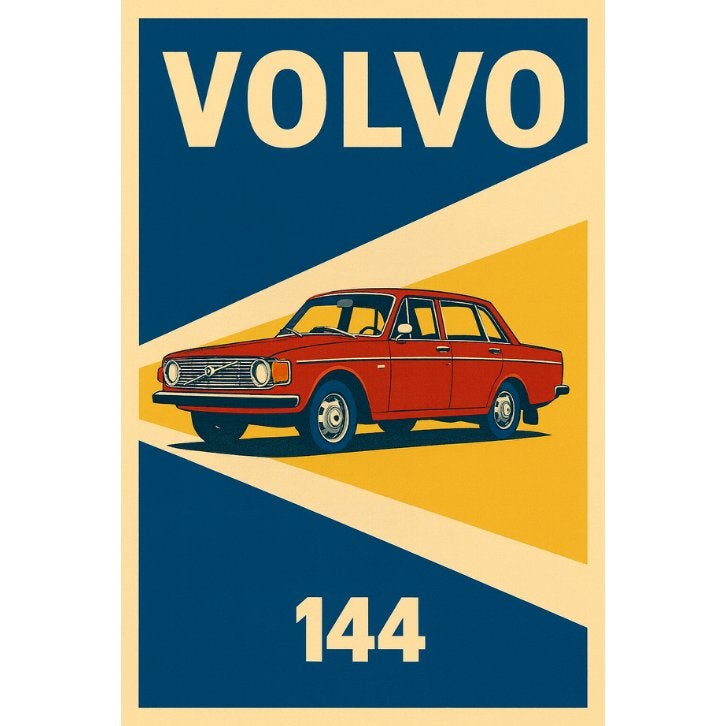 Volvo 144 bord | 20x30cm | nieuw, Verzenden, Nieuw, Reclamebord