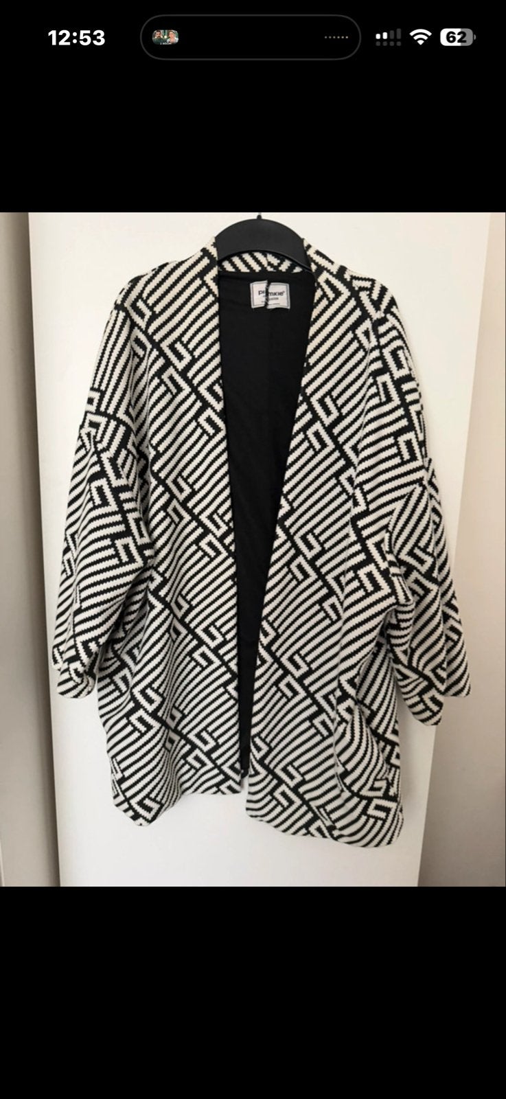 Pimkie blazer / vest zwart / wit oversized maat M, Ophalen of Verzenden, Gedragen, Maat 38/40 (M), Zwart