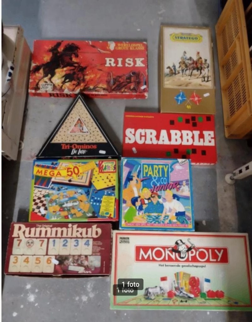 monepoly risk scrabble schaak domino etc vanaf 2 euro., Ophalen, Gebruikt, ., .