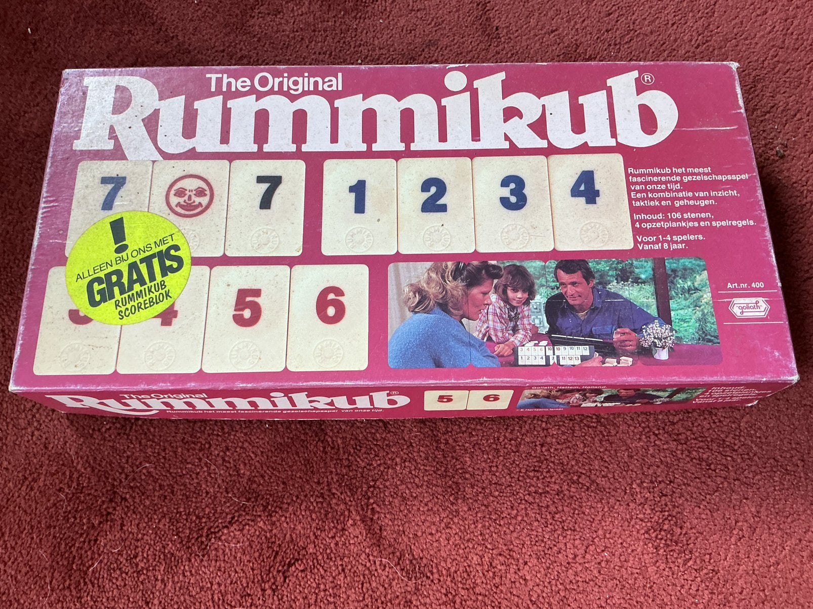 Rummikub Goliath nr 400 GROTE Stenen compleet, Een of twee spelers, Ophalen of Verzenden, Gebruikt