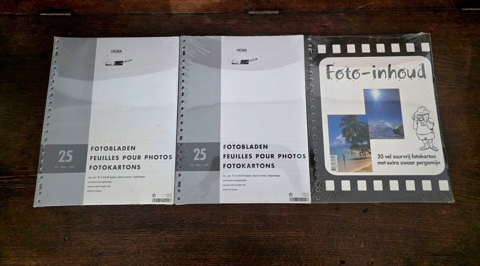 3 nieuwe pakketten witte ringband A4fotobladen met pergamijn, Ophalen of Verzenden, Nieuw, Fotoalbum-accessoire