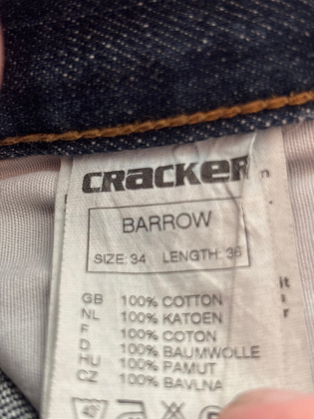 Cracker Barrow Jeans W34 L36 - Heren spijkerbroek, Kleding | Heren, Spijkerbroeken en Jeans, Ophalen of Verzenden, Gedragen, Blauw