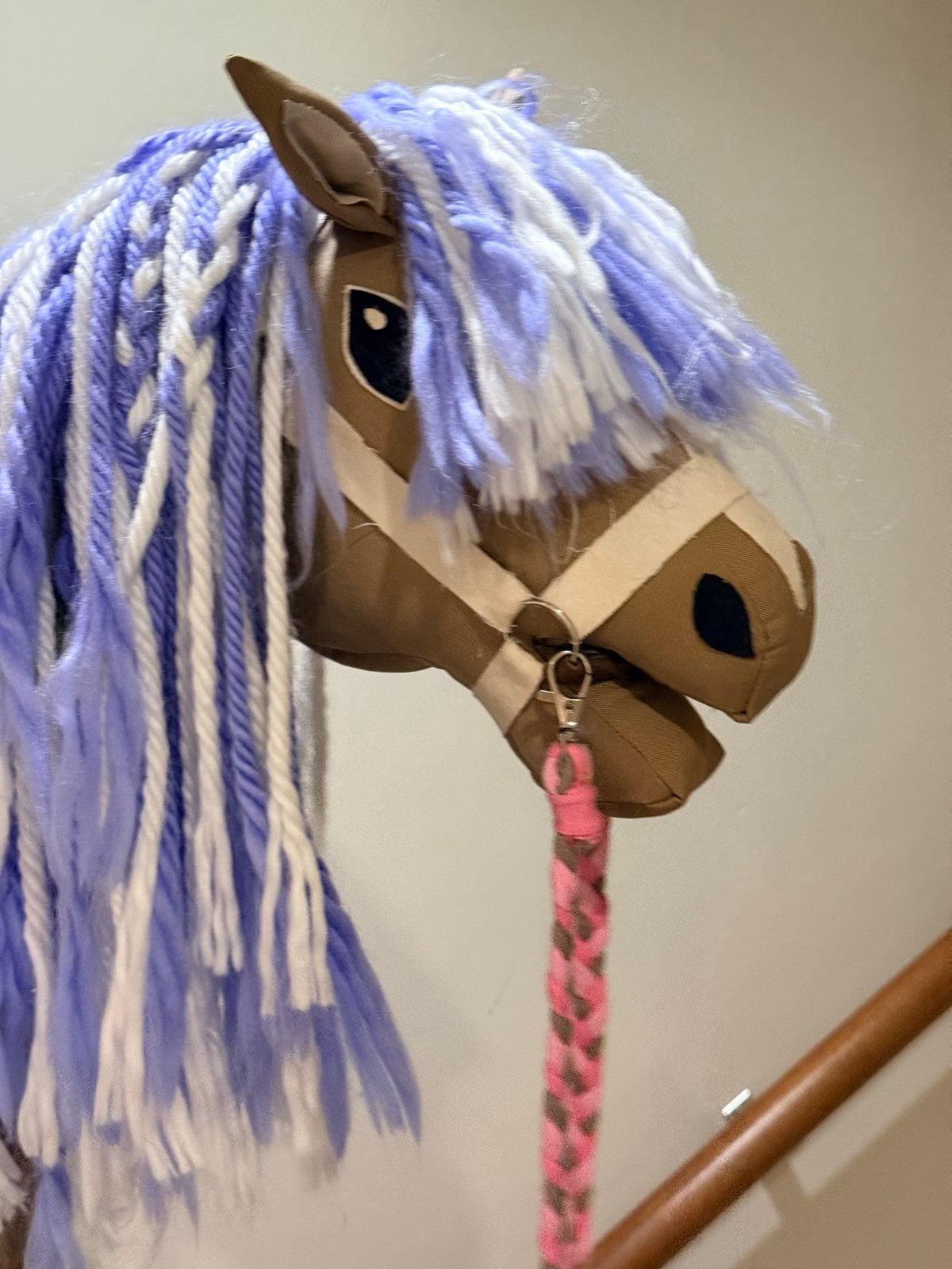 Unieke Hobby Horse - Handgemaakt Paard met Vlechtjes, Ophalen, Gebruikt, Meisje