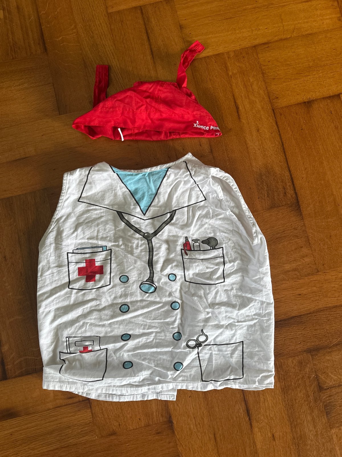 Dokterskostuum voor kinderen met muts, Ophalen of Verzenden, Gebruikt, 110 t/m 116, Jongen of Meisje