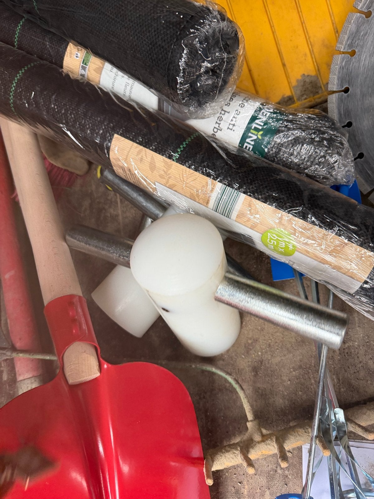 Diverse tuingereedschap: Schop, hark, rubber hamer, Tuin en Terras, Ophalen of Verzenden, Nieuw, Schop