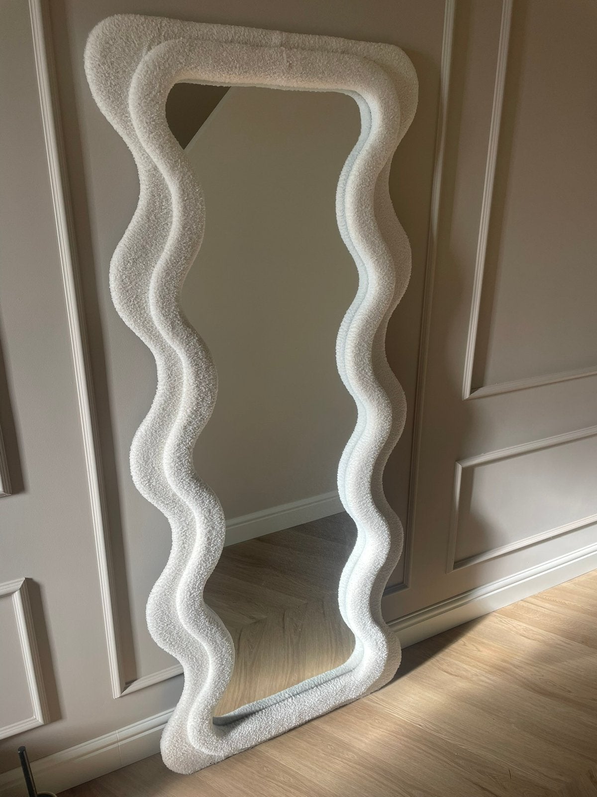Spiegel Mouzon Teddy Off-White, Huis en Inrichting, Ophalen, Minder dan 50 cm, Zo goed als nieuw, Minder dan 100 cm