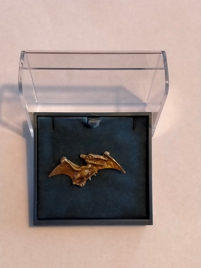 Pteranodon Dino Dinosaurus pin goudkleurig, Verzenden, Zo goed als nieuw